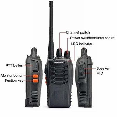 50Ω Impedenza dell'antenna Baofeng BF-888s A Pair Bf-888s Uhf Radio Walkie Talkie portatile