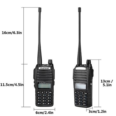 220g Nero UV82 8W BAOFENG Dual Band 2 Way Walkie Talkie UV-82 e Radio più venduto