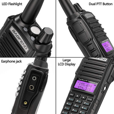 220g Nero UV82 8W BAOFENG Dual Band 2 Way Walkie Talkie UV-82 e Radio più venduto