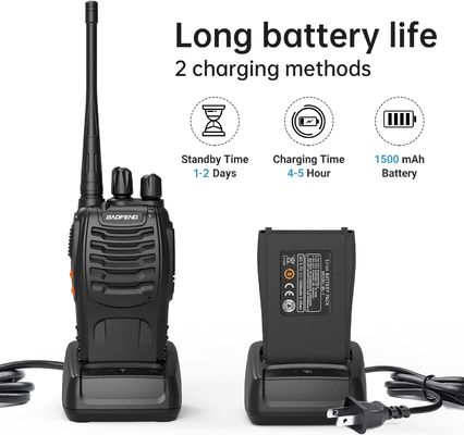 BF-888S Baofeng 5W Walkie Talkie con batteria da 1500mAh e tipo di frequenza UHF