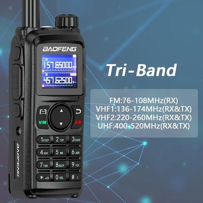 1-10KM Talk Range Baofeng UV-28L 10W Tri-Band Intercom USB-C Carica Radio CB Portatile