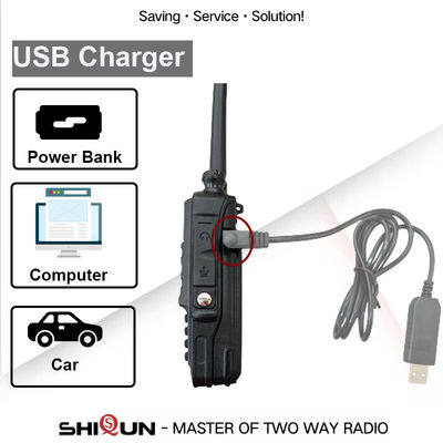 Potenza di uscita 8W Baofeng UV-5R Plus Tri-Power Ham Radio Transceiver con carica USB-C
