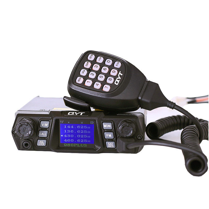 QYT KT-980plus Car Mobile Radio VHF 75W UHF 15-30km Walkie Talkie per veicoli con bocca