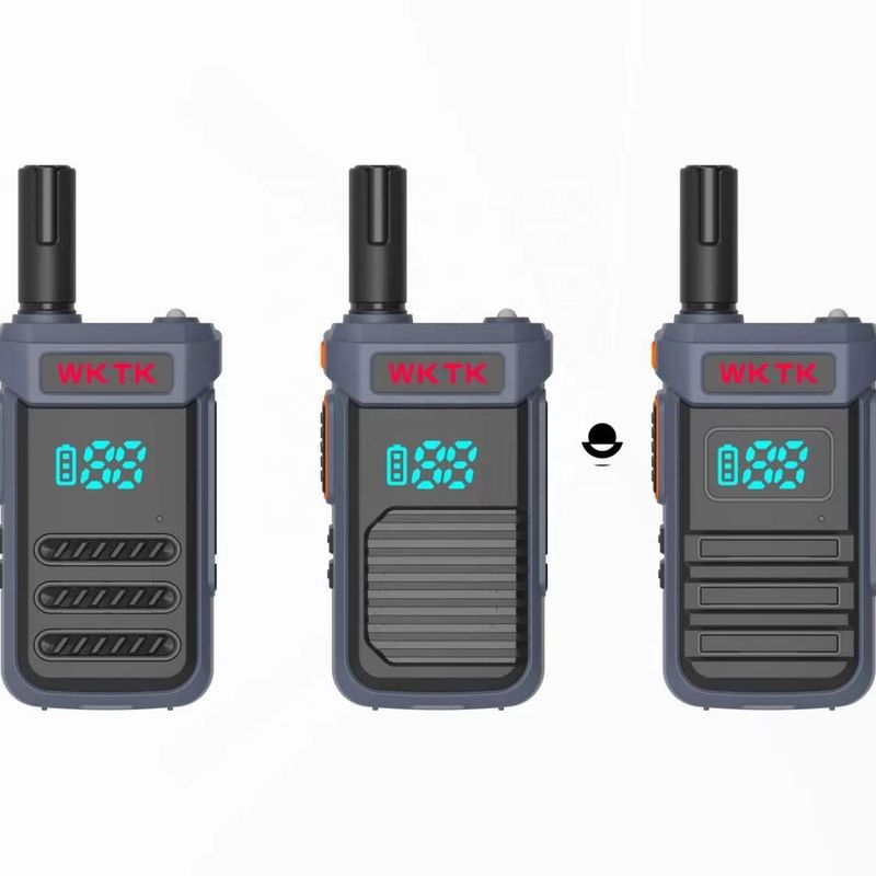 2W/0.5W Potenza di uscita Walkie Talkie POC Radio con rete Wifi e altoparlante Android nero