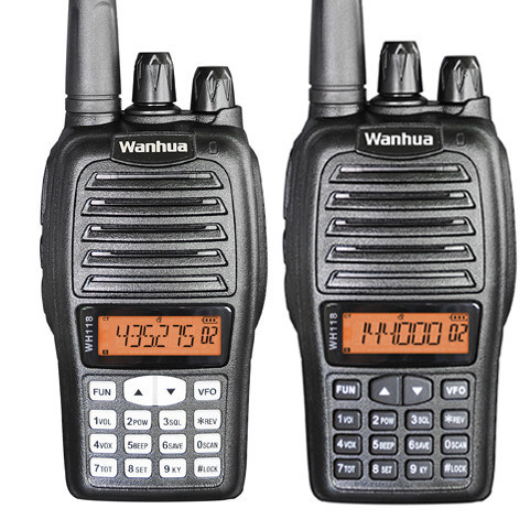 Wanhua WH118 Radio portatile a doppia banda 189g Walkie Talkie per comunicazione a lungo raggio