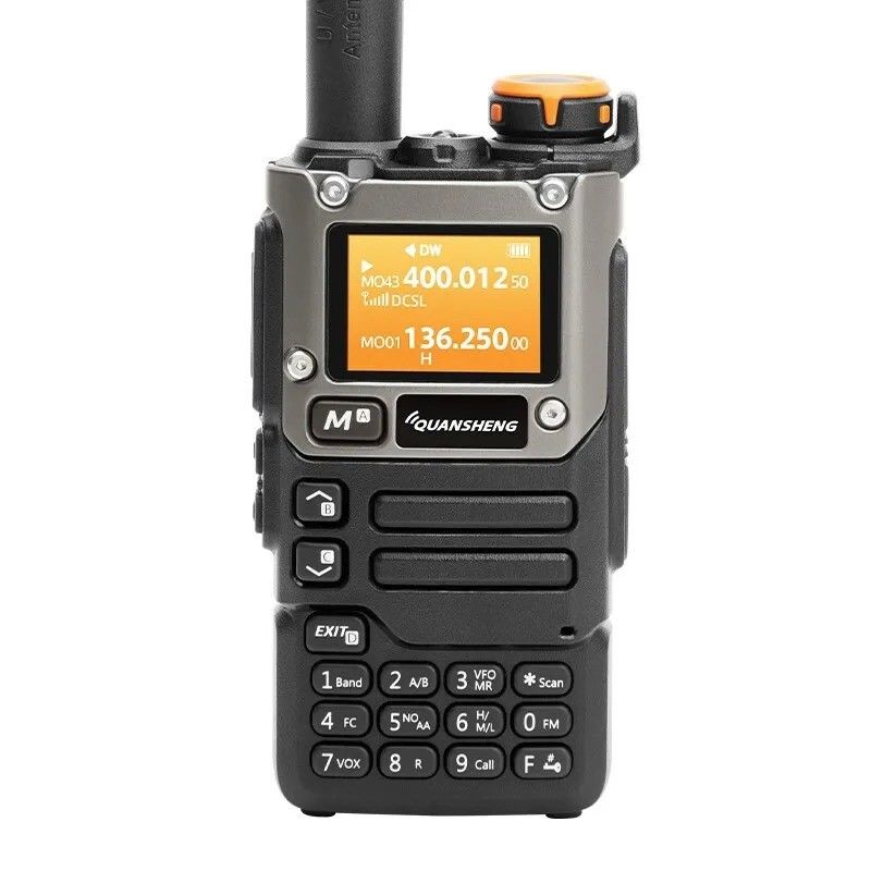 Radio analogica a doppia banda, walkie-talkie a due vie, portatile nero per una comunicazione fluida