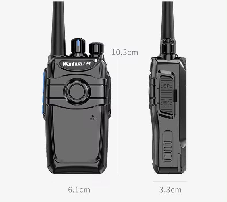 Sistema di interfono walkie-talkie portatile per bancone 103*61*33MM 16 canali di archiviazione