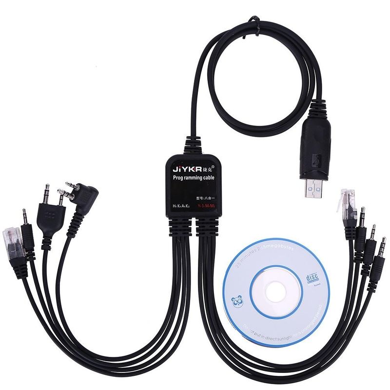 Cavo di programmazione USB 8 in 1 Walkie Talkie per Motorola Baofeng HYT VX Potenza di uscita GMRS