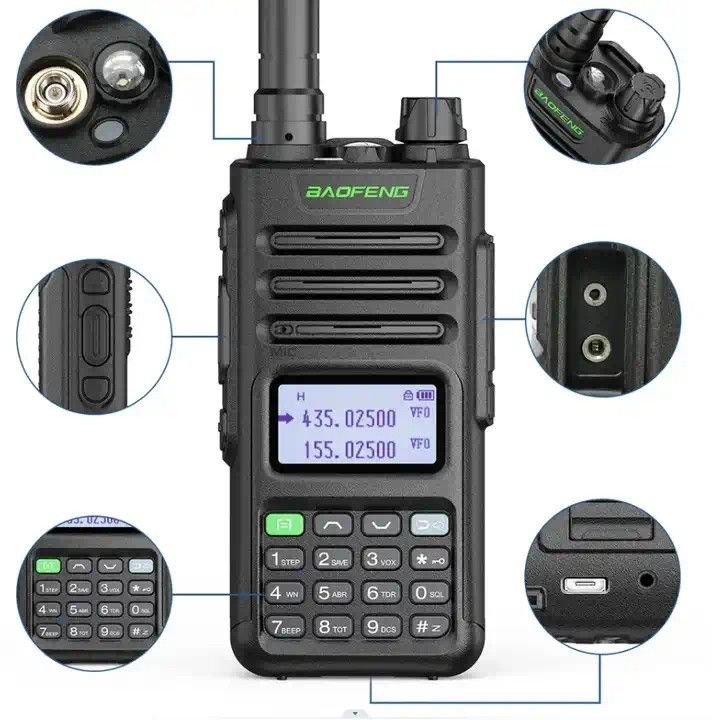 Baofeng UV-9R Pro T57 10W Walkie Talkie portatile 3.7V Trasmettitore con batteria da 2800mAh
