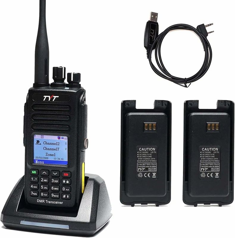 Tyt MD-UV390 a doppia banda VHF UHF Dmr Radio impermeabile IP67 201g