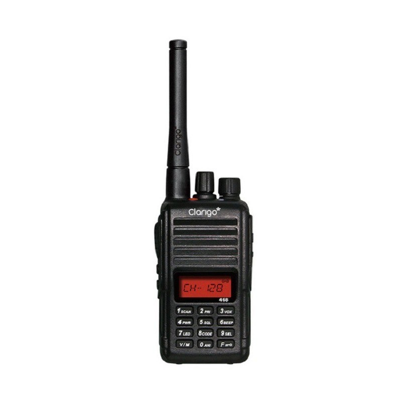 128 Canale di archiviazione VHF UHF Clarigo 468 IP54 Walkie Talkie impermeabile e impermeabile alla polvere