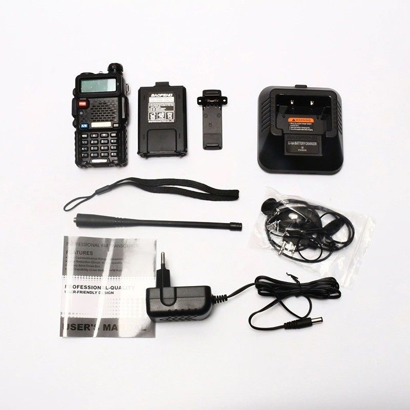 206g Baofeng UV5r doppia frequenza VHF UHF walkie-talkie professionale per le squadre di sicurezza