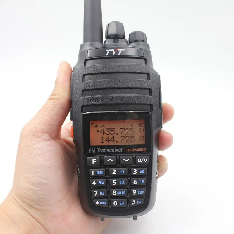 VHF UHF Walkie-Talkie a doppia banda leggero con funzione di ripetitore a banda trasversale da 10 Watt