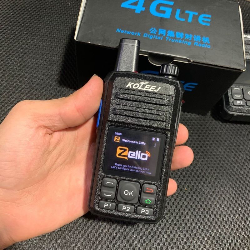 Walkie Talkie 4G portatile con GPS WCDMA SIM Card WiFi Bluetooth e Zello Wireless