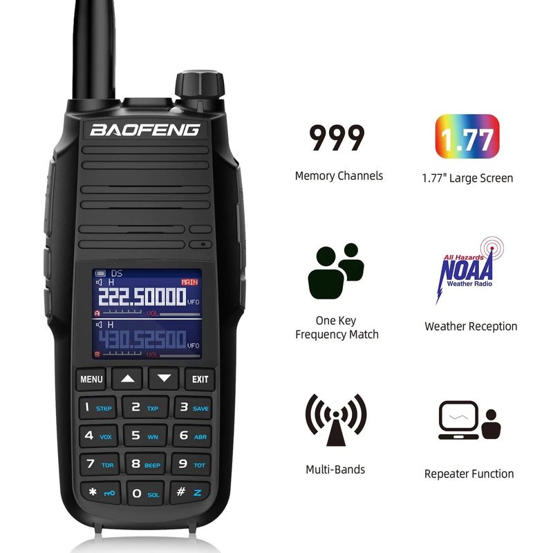 Walkie-Talkie a lungo raggio Baofeng UV-29L Talkie-Walkie 10W USB-C Ham Radio Transceiver